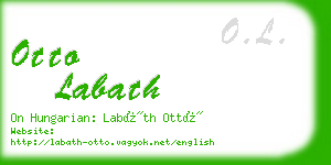 otto labath business card